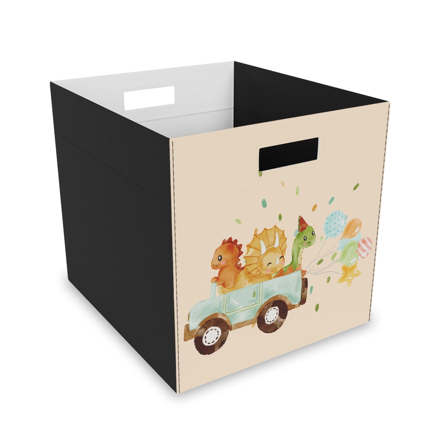 Cute Dinosaur Car - Felt Storage Box - Colorful Dino Baby Collection
