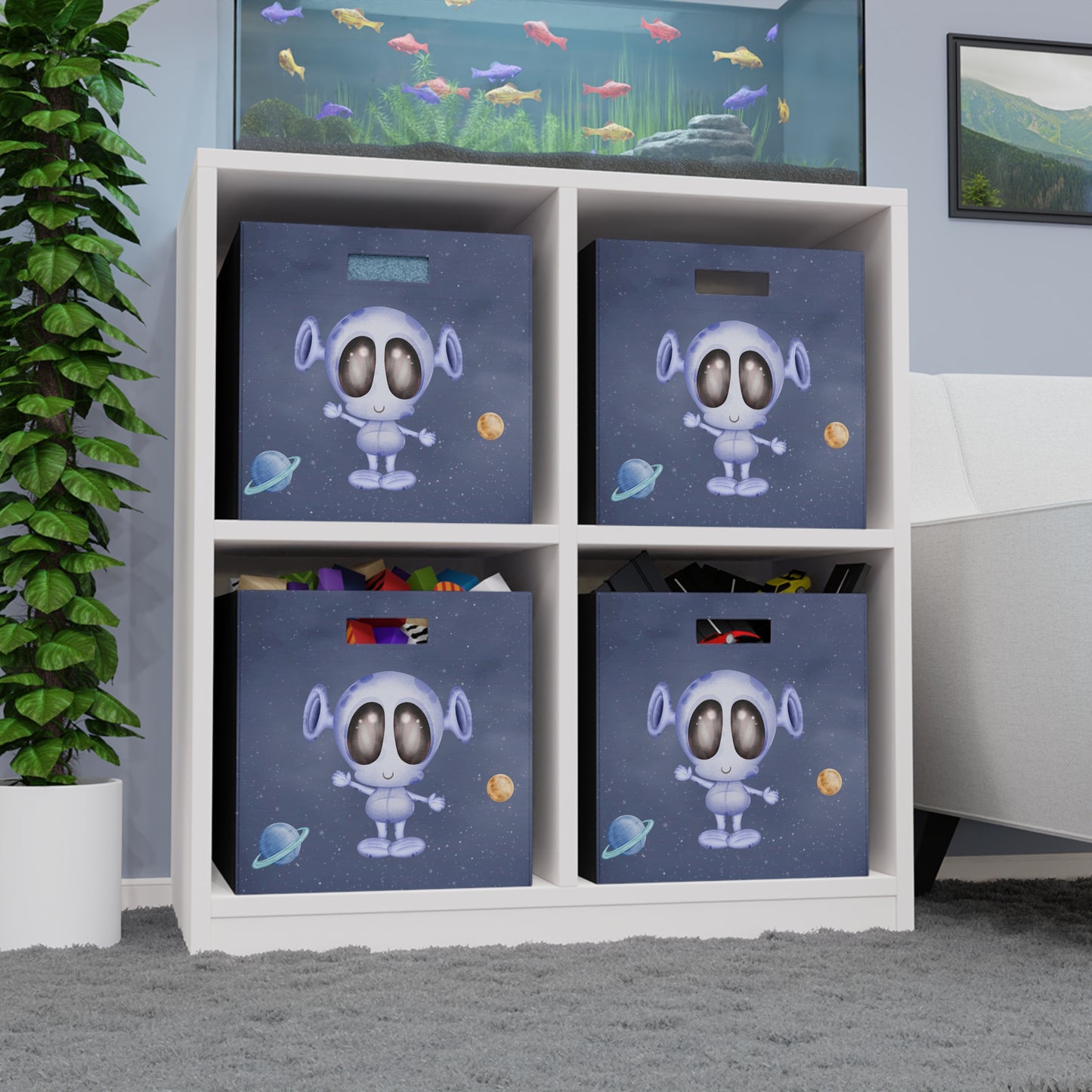 Cute Alien - Felt Storage Box - Space Kids Collection