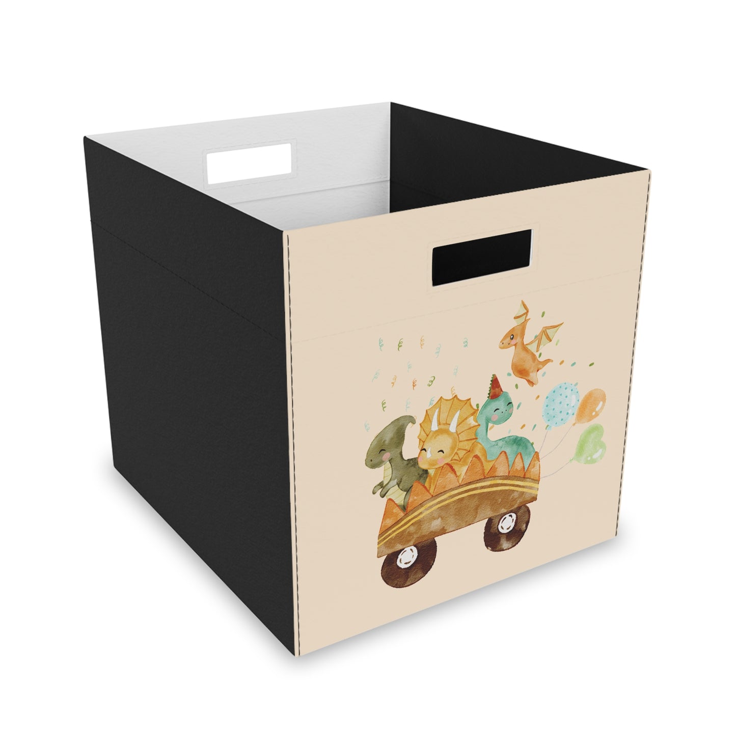 Cute Dinosaur Back Wagon - Felt Storage Box - Colorful Dino Baby Collection