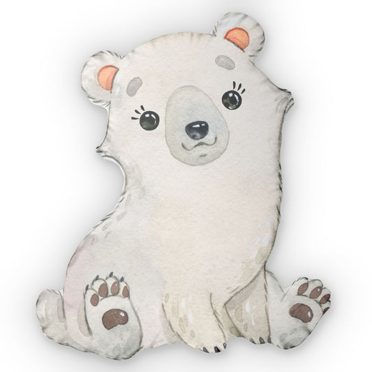 Polar Bear Shaped Pillow - Cute Nordic Animal Collection