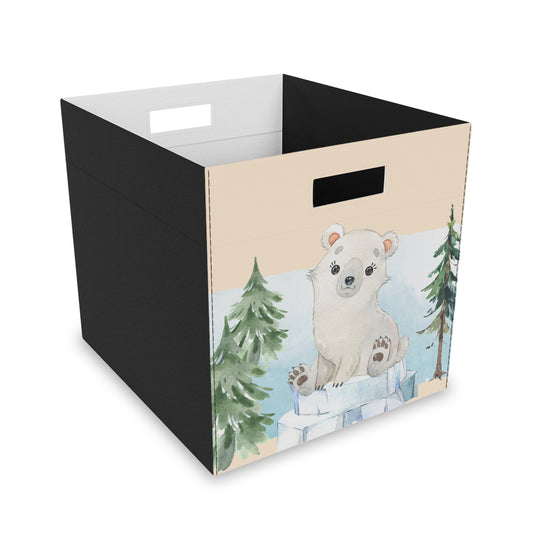 Cute Polar Bear - Felt Storage Box - Cute Nordic Animal Collection