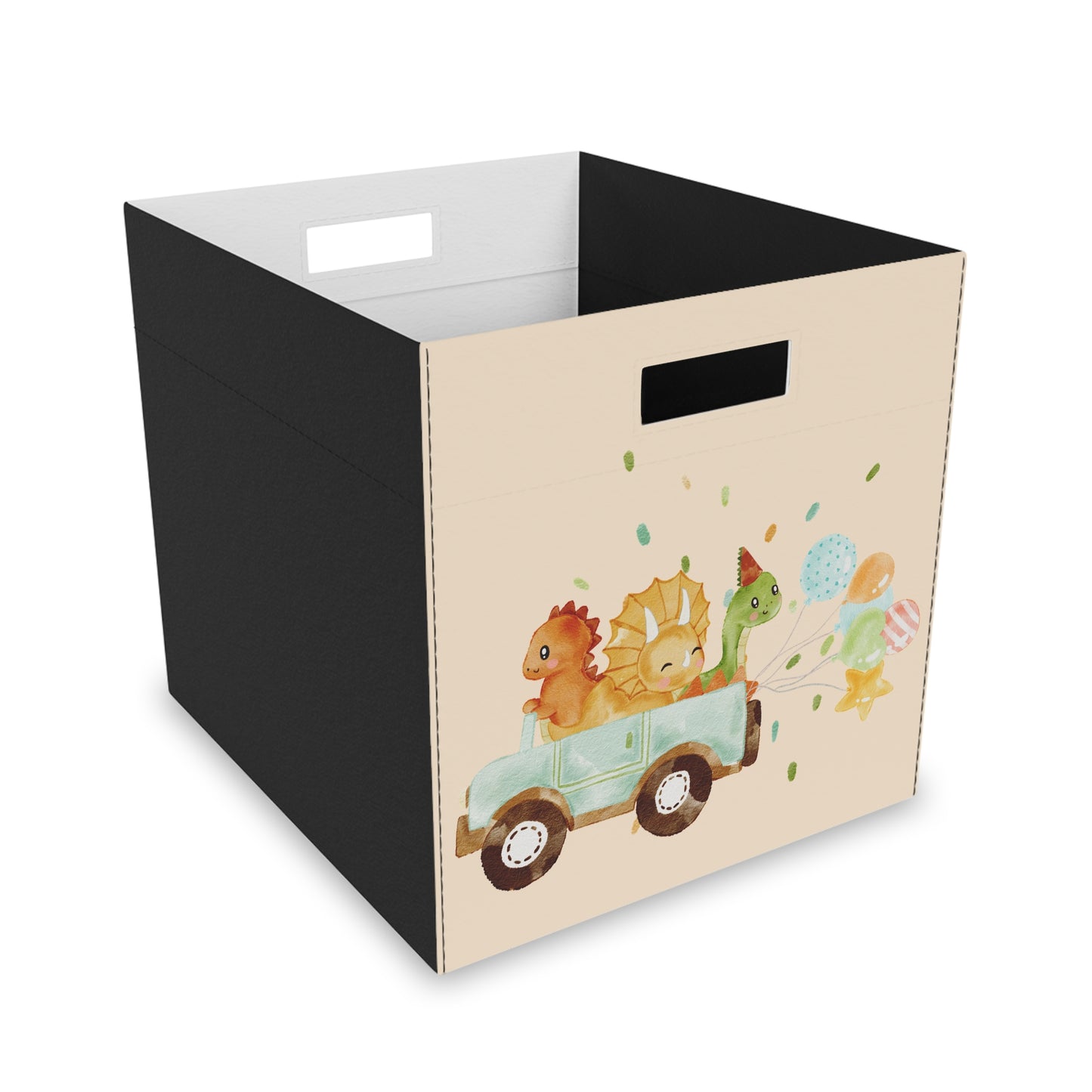Cute Dinosaur Car - Felt Storage Box - Colorful Dino Baby Collection