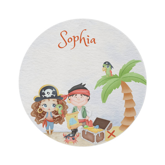 Cute Prates - Round Rug - Girl - Cute Pirate Collection