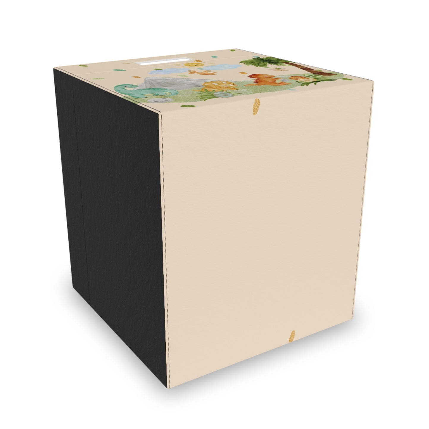 Cute Dinosaur Scene - Felt Storage Box - Green Dino Baby Collection
