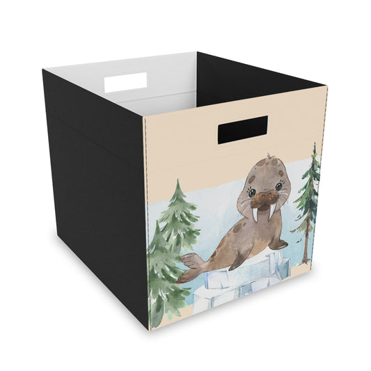 Cute Walrus - Felt Storage Box - Cute Nordic Animal Collection